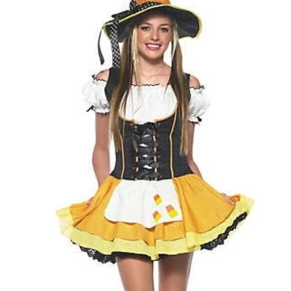 Leg Avenue | NO HAT Candy Corn Witch Halloween Costume | Size Small/Medium - Picture 1 of 8